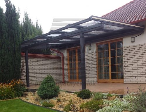 T1 alumínium pergola W10 árnyékolóval, Celldömölk
